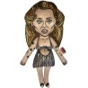 Miley Cyrus plush doll, celebrity textile doll, golden globe plushie