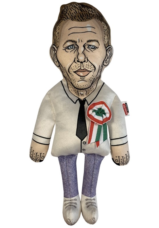 Magyar Péter doll, political plush doll, politician doll