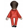 Müller Cecília in a red costume dog toy, celebrity plush doll, political parody dog toy