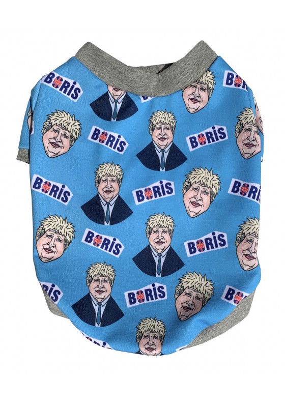 Boris dog T-shirt, parody dog clothes, political pet dress