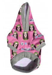 Billie dog hoodie (pink), parody dog hoodie, celebrity dog clothes