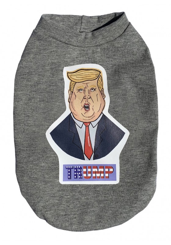 Trump dog T-shirt, parody dog clothes, funny pet clothes