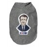 Macron dog T-shirt, parody dog clothes, political pet clothes