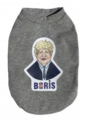 Boris dog t-shirt, parody dog clothes, political pet clothes