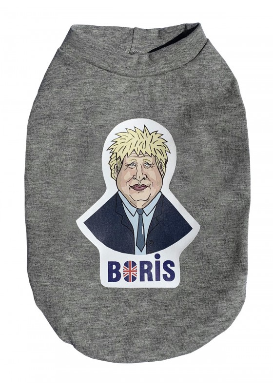 Boris dog t-shirt, parody dog clothes, political pet clothes