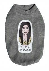 Kim Kardashian dog T-shirt, parody dog clothes, celebrity t-shirt