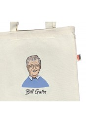 Bill Gates shopper bag, textile shopping bag, funny shopper