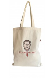 Elon Musk Shopper bag, textile shopping bag, celebrity shopper bag