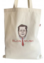 Elon Musk Shopper bag, textile shopping bag, celebrity shopper bag