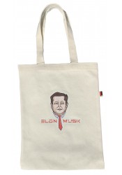 Elon Musk Shopper bag, textile shopping bag, celebrity shopper bag