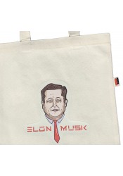 Elon Musk Shopper bag, textile shopping bag, celebrity shopper bag