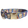 Joe Biden dog collar, quick release collar, blue textile dog collar, printed political dog collar