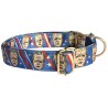 Joe Biden dog collar, quick release collar, blue textile dog collar, printed political dog collar