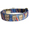 Joe Biden dog collar, quick release collar, blue textile dog collar, printed political dog collar