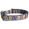 Joe Biden dog collar, quick release collar, blue textile dog collar, printed political dog collar