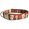 From Russia with Blood dog collar, quick release collar, red textile dog collar, Putin dog collar, printed political dog collar