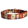 From Russia with Blood dog collar, quick release collar, red textile dog collar, Putin dog collar, printed political dog collar