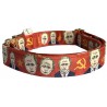 From Russia with Blood dog collar, quick release collar, red textile dog collar, Putin dog collar, printed political dog collar