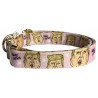 Trump dog collar, quick release collar, safety dog collar, pink textile dog collar, printed political dog collar