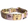 Trump dog collar, quick release collar, safety dog collar, pink textile dog collar, printed political dog collar