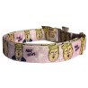 Trump dog collar, quick release collar, safety dog collar, pink textile dog collar, printed political dog collar