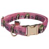 Billie Eilish dog collar, quick release collar, safety collar, pink textile collar, printed celebrity dog collar