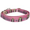 Billie Eilish dog collar, quick release collar, safety collar, pink textile collar, printed celebrity dog collar