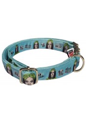 Billie Eilish dog collar, quick release collar, celebrity textile collar, printed dog collar