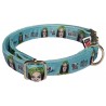 Billie Eilish dog collar, quick release collar, celebrity textile collar, printed dog collar