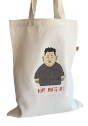 Kim Jong Un Shopper bag, textile shopping bag, political bag