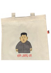 Kim Jong Un Shopper bag, textile shopping bag, political bag