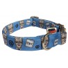 Bill Gates dog collar, quick release collar, blue textile collar, printed celebrity dog collar