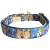 Trump dog collar, quick release collar, safety collar, blue textile dog collar, printed political dog collar