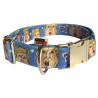 Trump dog collar, quick release collar, safety collar, blue textile dog collar, printed political dog collar