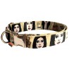 Kim Kardashian dog collar, quick release collar, safety textile collar, nude celebrity collar