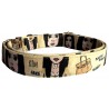 Kim Kardashian dog collar, quick release collar, safety textile collar, nude celebrity collar