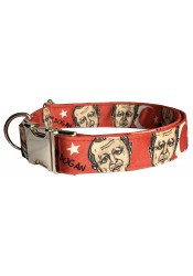 Erdogan dog collar, quick release collar, safety textile collar, political dog collar