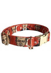 Erdogan dog collar, quick release collar, safety textile collar, political dog collar