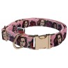 Lana del Rey rose dog collar, quick release collar, safety textile collar, celebrity dog collar