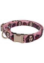 Lana del Rey rose dog collar, quick release collar, safety textile collar, celebrity dog collar