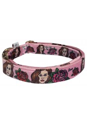 Lana del Rey rose dog collar, quick release collar, safety textile collar, celebrity dog collar