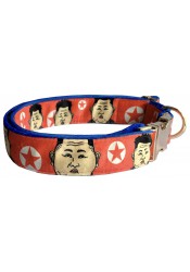 Kim Jong Un dog collar, quick release collar, safety textile collar, political collar