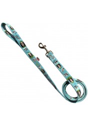 Billie Eilish dog leash, funny dog leash, blue textile leash, parody dog leash, printed dog leash