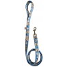 Bill Gates dog leash, funny dog leash, blue textile leash, parody dog leash, printed dog leash