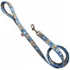 Bill Gates dog leash, funny dog leash, blue textile leash, parody dog leash, printed dog leash