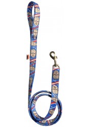 Joe Biden dog leash, wide textile leash, funny dog leash, printed pet leash, political dog leash