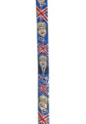 Boris Johnson dog leash, blue dog leash, printed textile leash, political dog leash