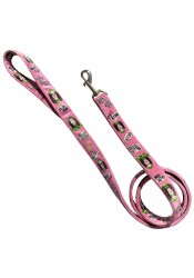 Billie Eilish dog leash, pink dog leash, printed pet leash, celebrity dog leash