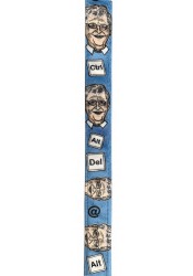 Bill Gates dog leash, funny dog leash, blue textile leash, parody dog leash, printed dog leash