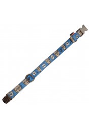 Bill Gates dog collar, quick release collar, blue textile collar, printed celebrity dog collar